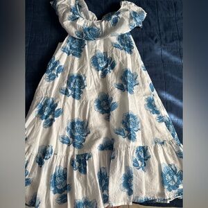 Janie and Jack Blue and White Dress